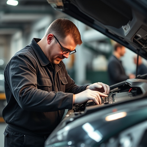 auto technician working