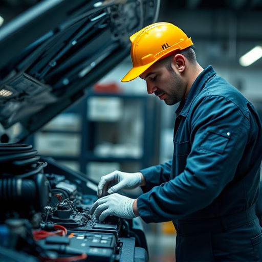 auto technician working