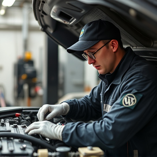 auto technician working