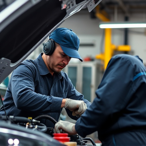 auto technician working