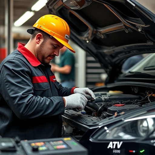 auto technician working