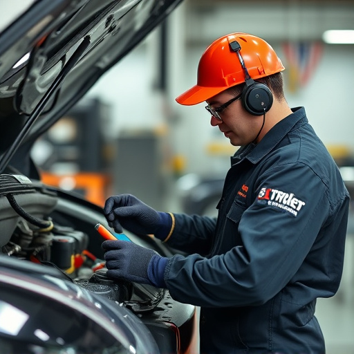 auto technician working