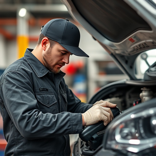 auto technician working