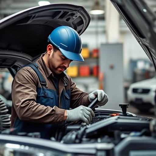 auto technician working