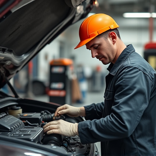 auto technician working