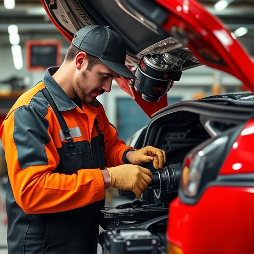auto technician working