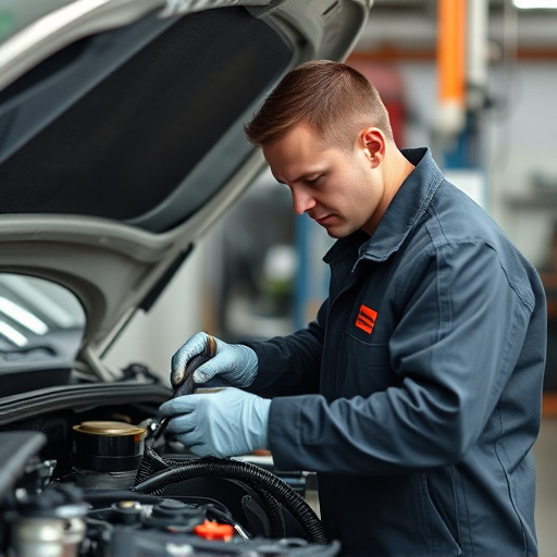 auto technician working