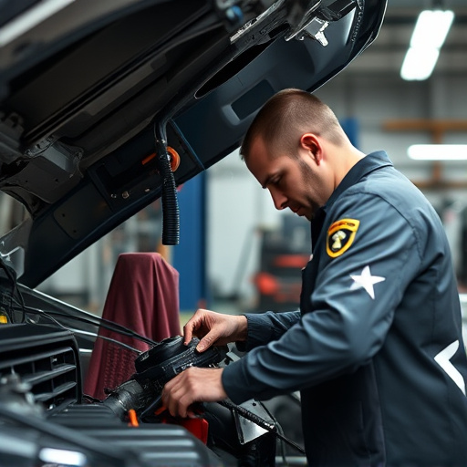 auto technician working