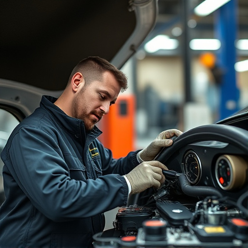 auto technician working