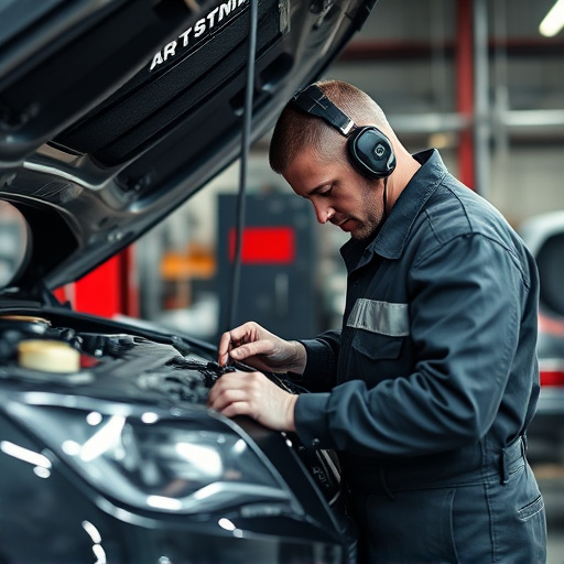 auto technician working