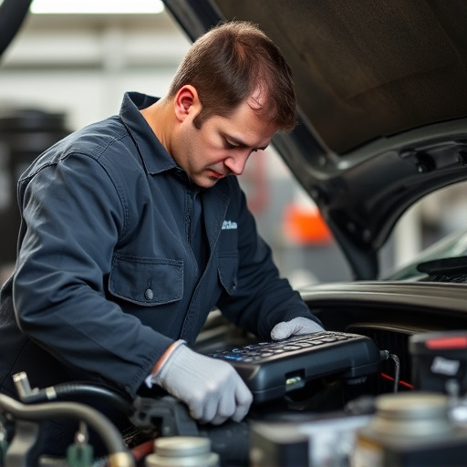 auto technician working
