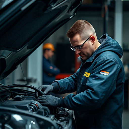 auto technician working