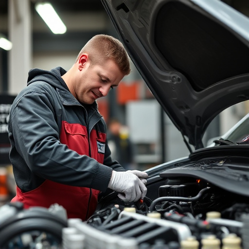 auto technician working