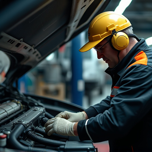 auto technician working