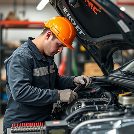 auto technician working