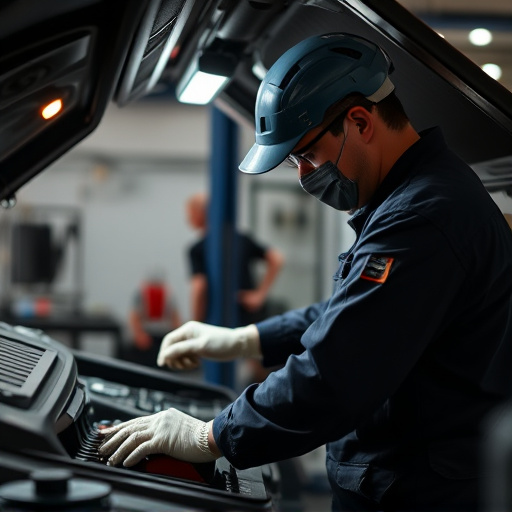 auto technician working