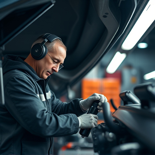 auto technician working