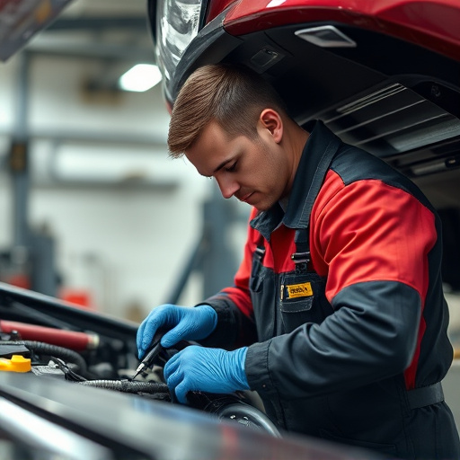 auto technician working