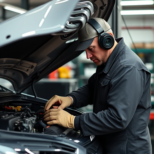 auto technician working