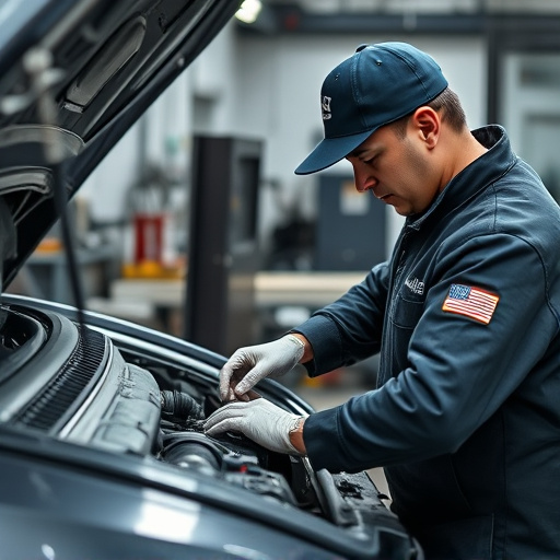 auto technician working
