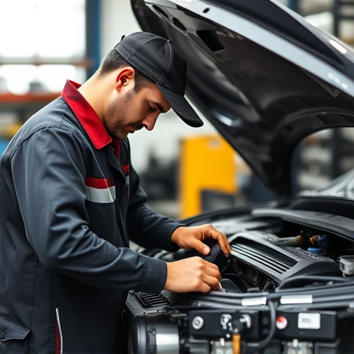 auto technician working