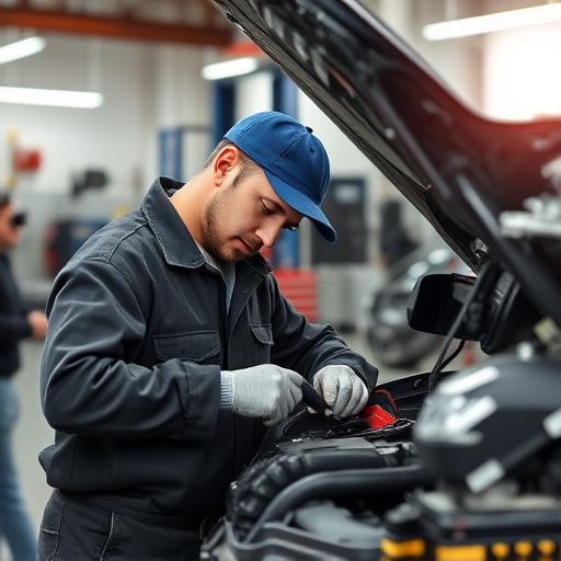 auto technician working
