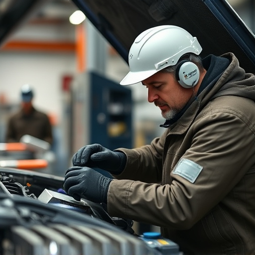 auto technician working
