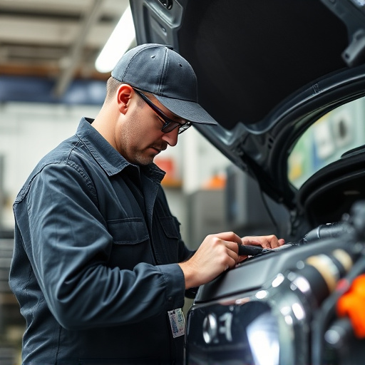 auto technician working