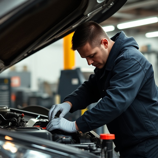 auto technician working