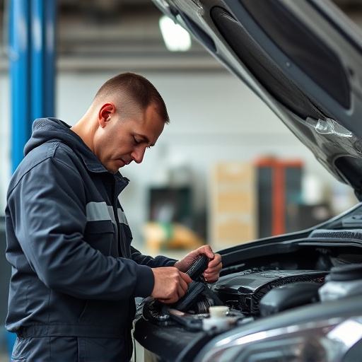 auto technician working