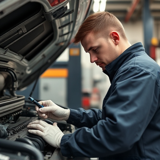 auto technician working