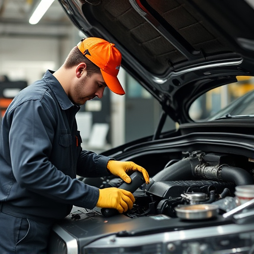 auto technician working