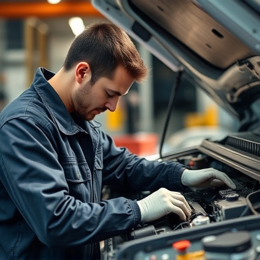 auto technician working