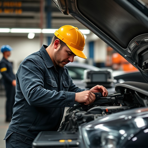 auto technician working