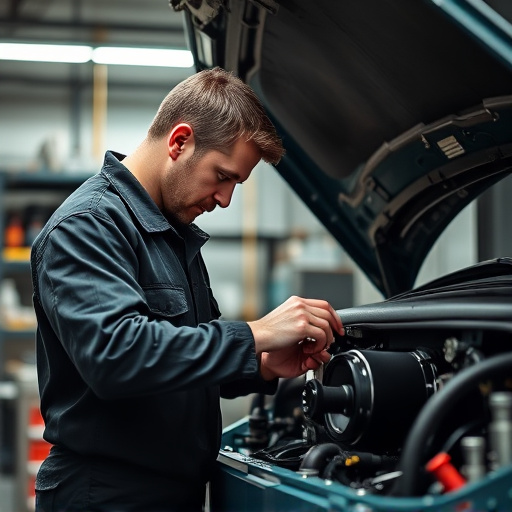 auto technician working