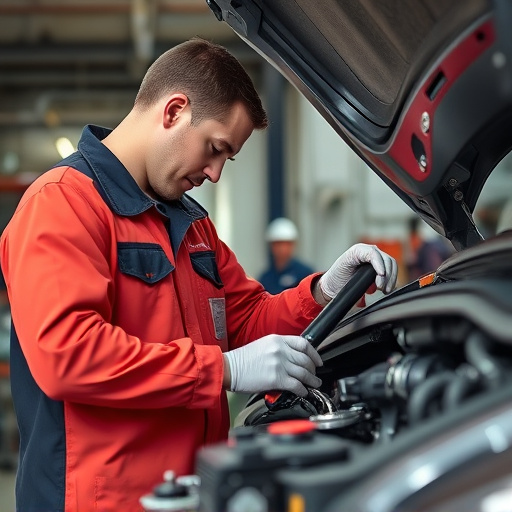 auto technician working