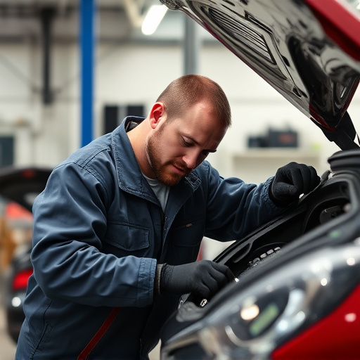 auto technician working
