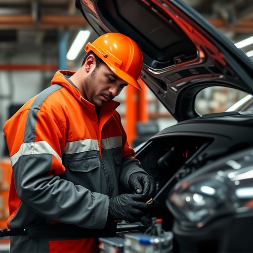 auto technician working