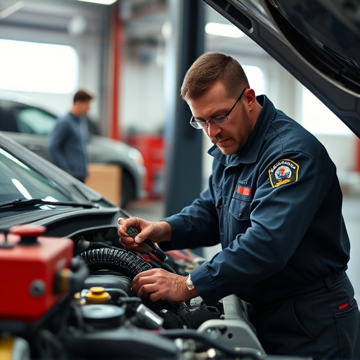 auto technician working