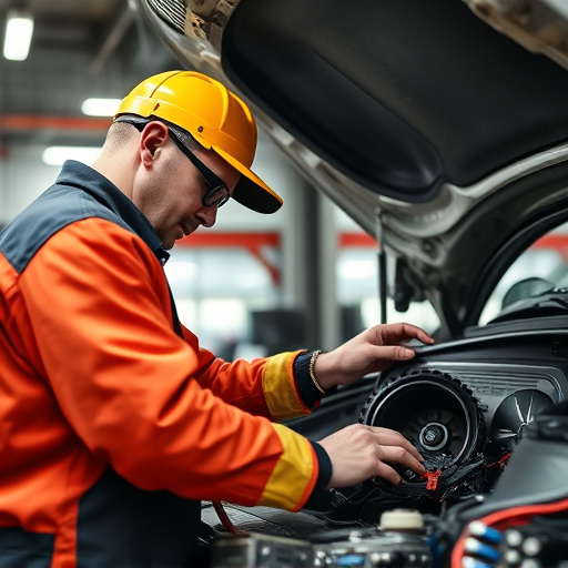 auto technician working