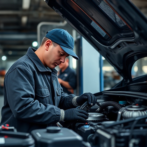 auto technician working