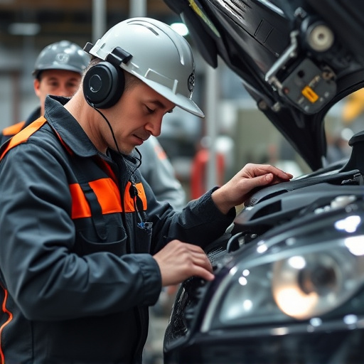 auto technician working