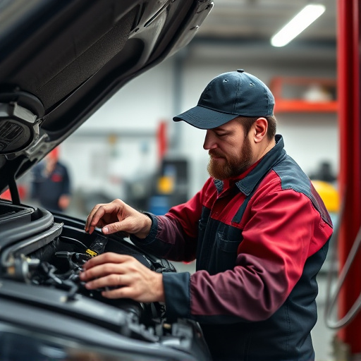 auto technician working