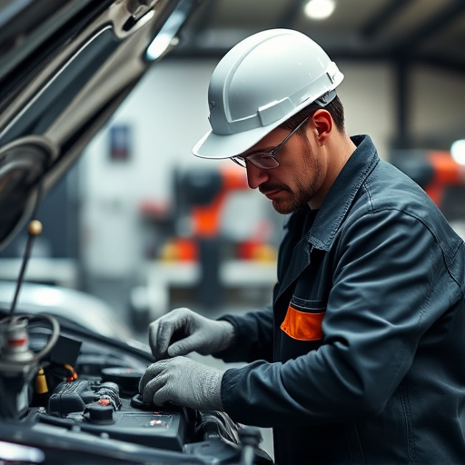 auto technician working