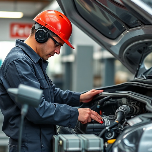 auto technician working