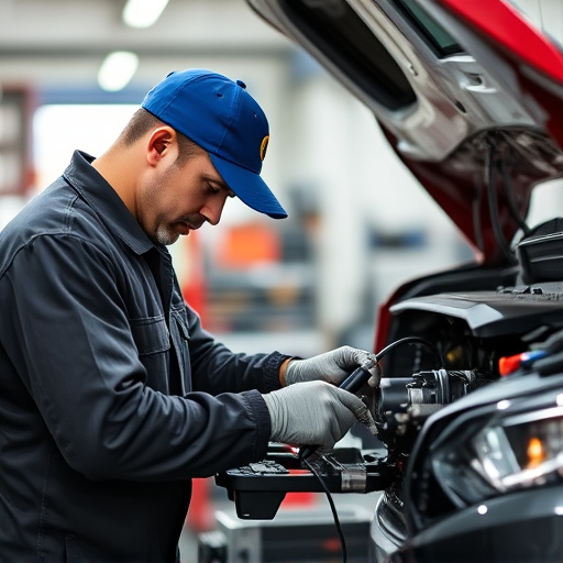 auto technician working
