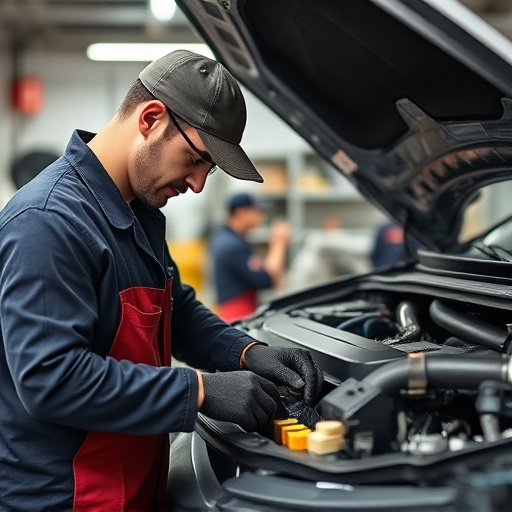 auto technician working