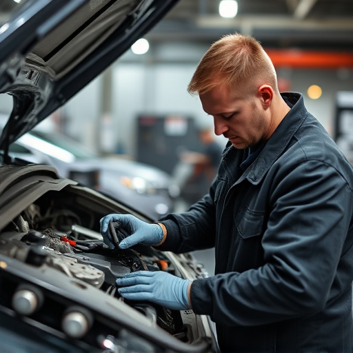 auto technician working