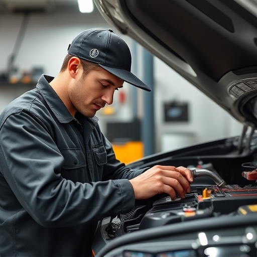 auto technician working