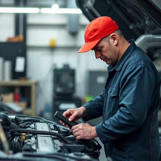 auto technician working